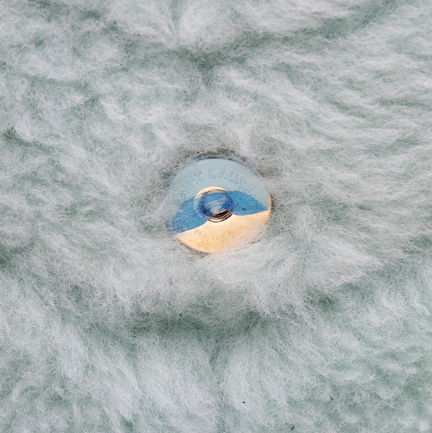 Saint Laurent Shearling Puffer LouLou Clutch viZusu