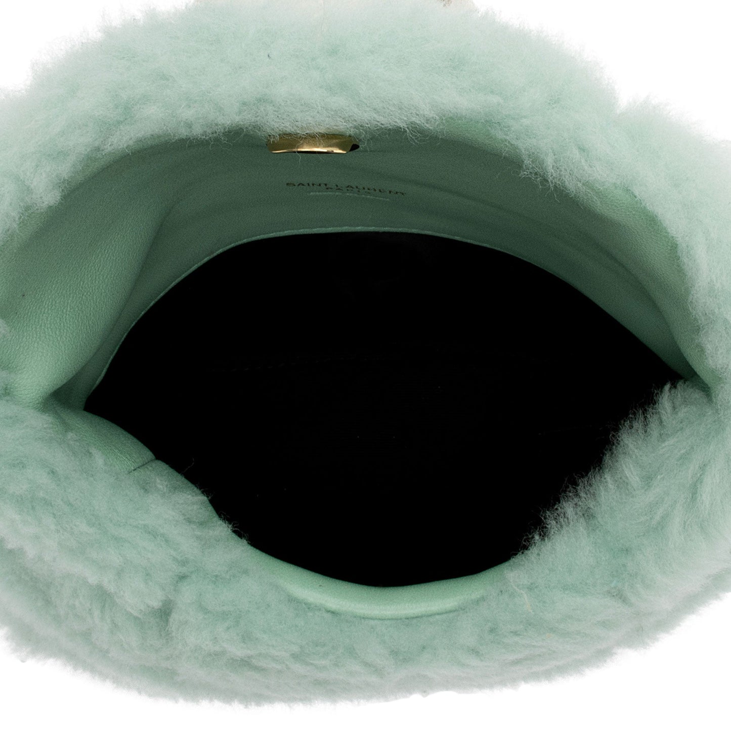 Saint Laurent Shearling Puffer LouLou Clutch viZusu