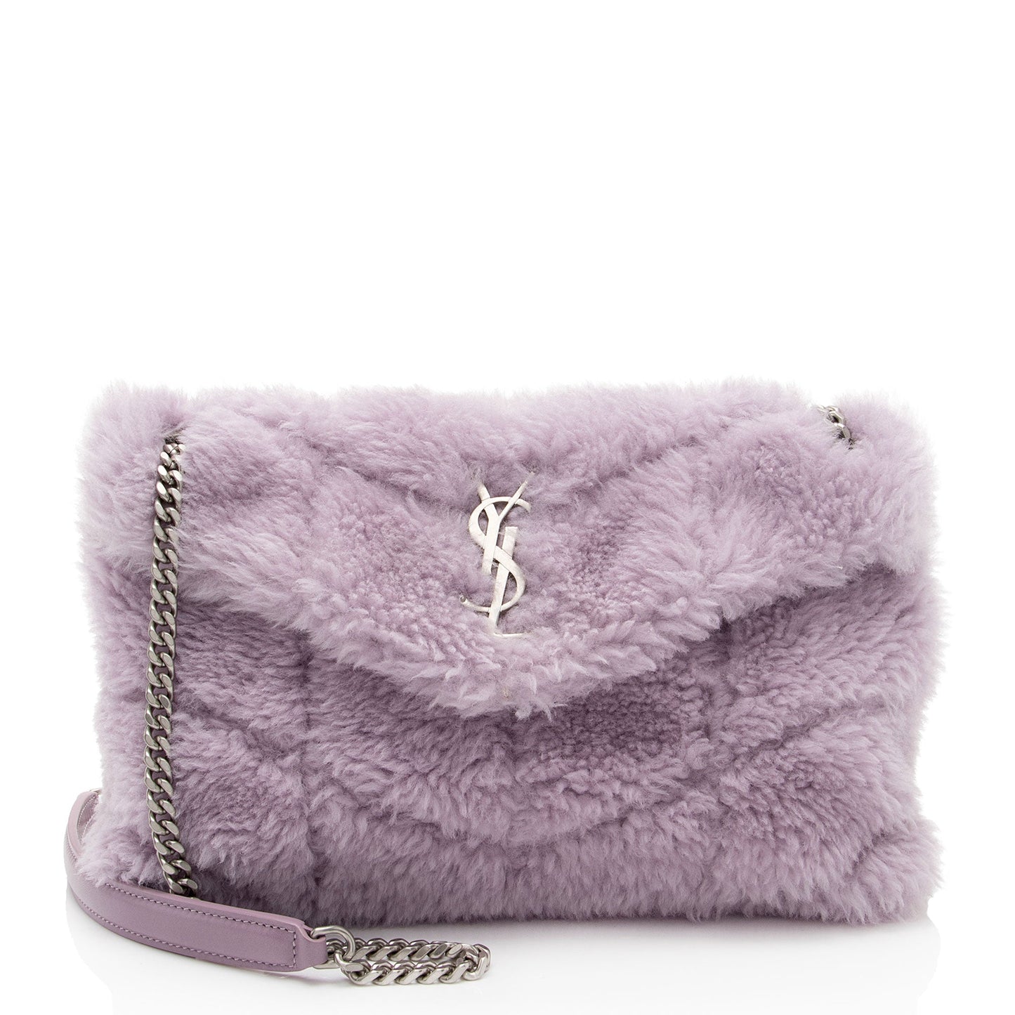 Saint Laurent Shearling Puffer LouLou Small Shoulder Bag cAezS0