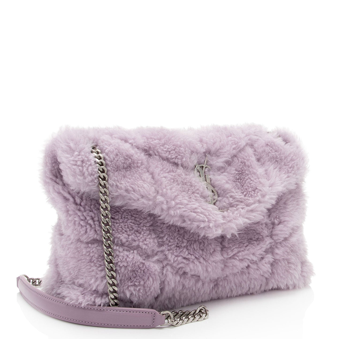Saint Laurent Shearling Puffer LouLou Small Shoulder Bag cAezS0