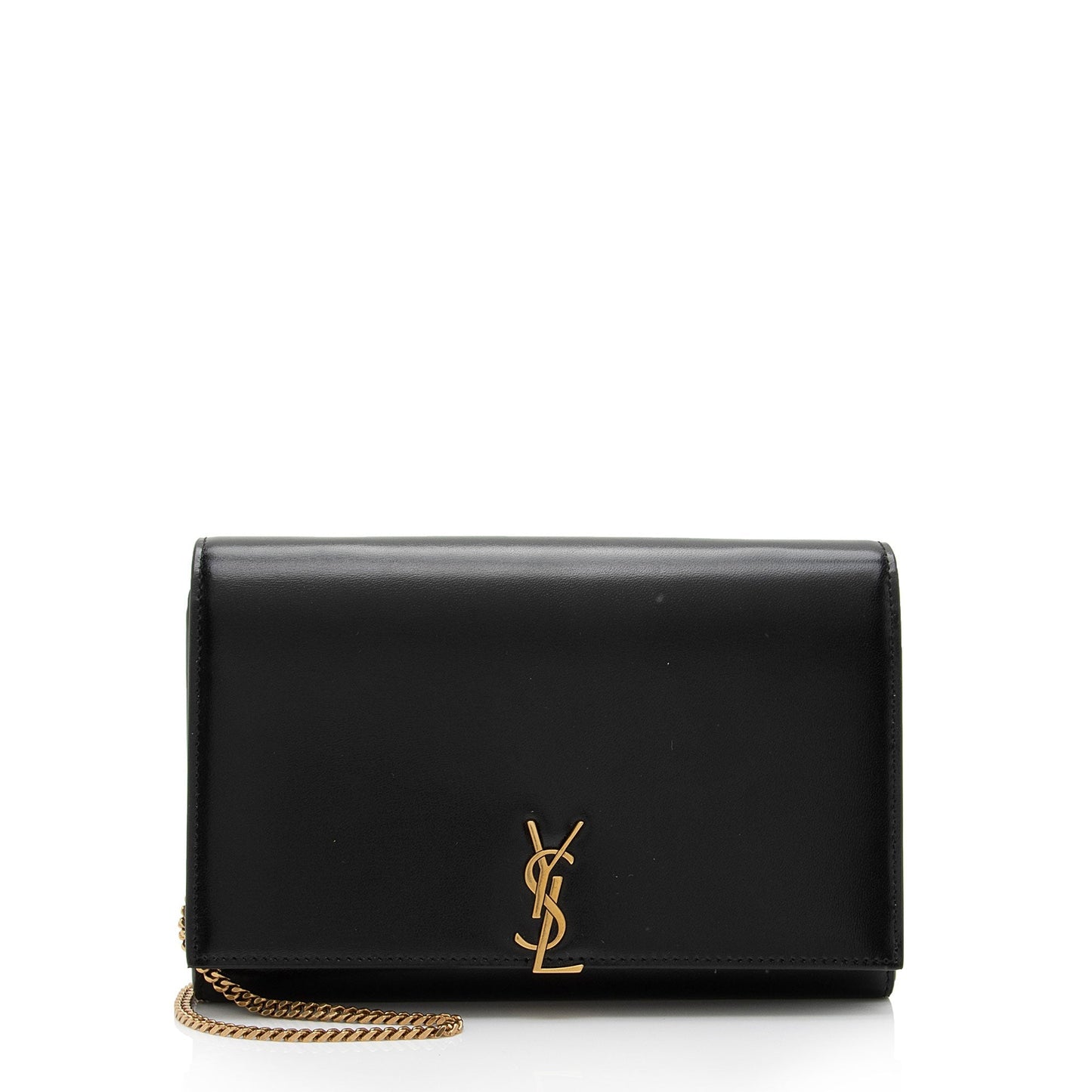 Saint Laurent Smooth Calfskin Monogram Cassandre Chain Wallet O6MCNA