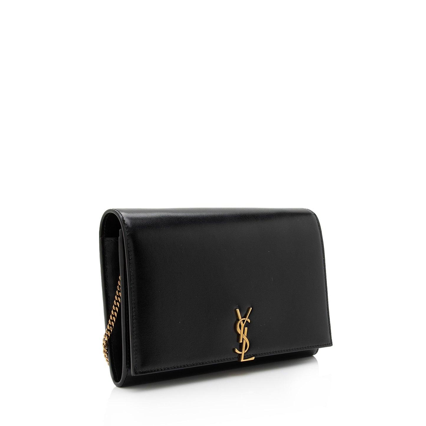 Saint Laurent Smooth Calfskin Monogram Cassandre Chain Wallet O6MCNA