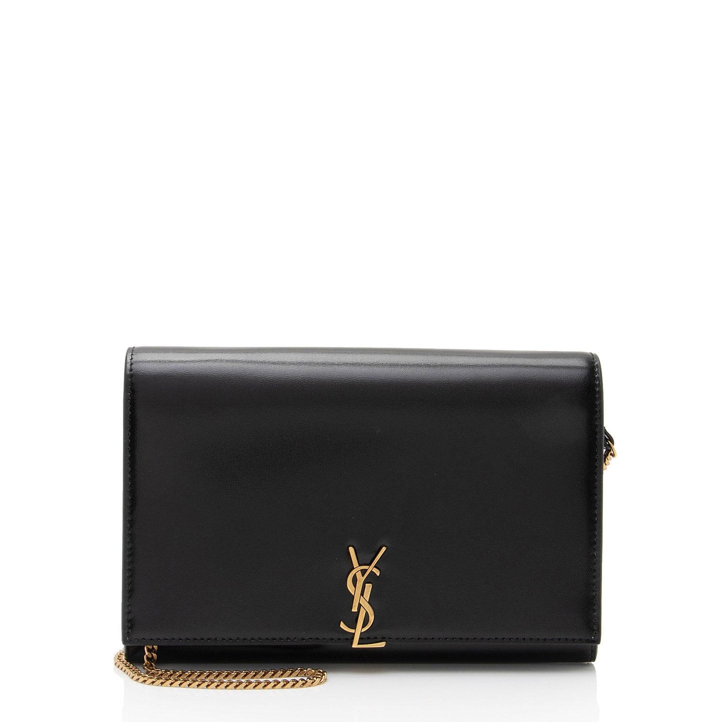 Saint Laurent Smooth Calfskin Monogram Cassandre Chain Wallet v1q6uC