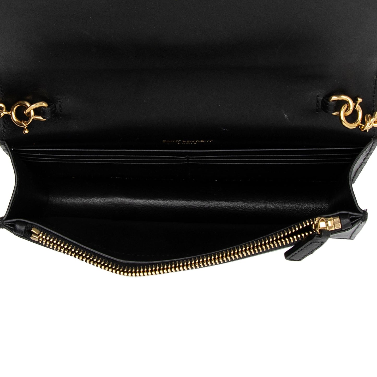 Saint Laurent Smooth Calfskin Monogram Kate Tassel Chain Wallet PhIRuS