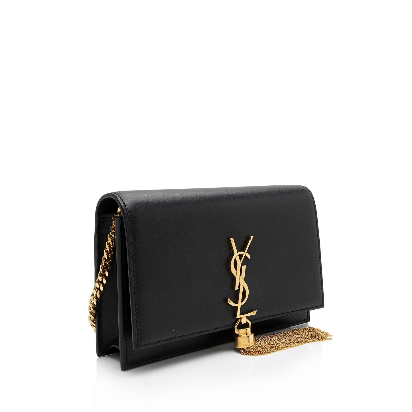 Saint Laurent Smooth Calfskin Monogram Kate Tassel Chain Wallet PhIRuS