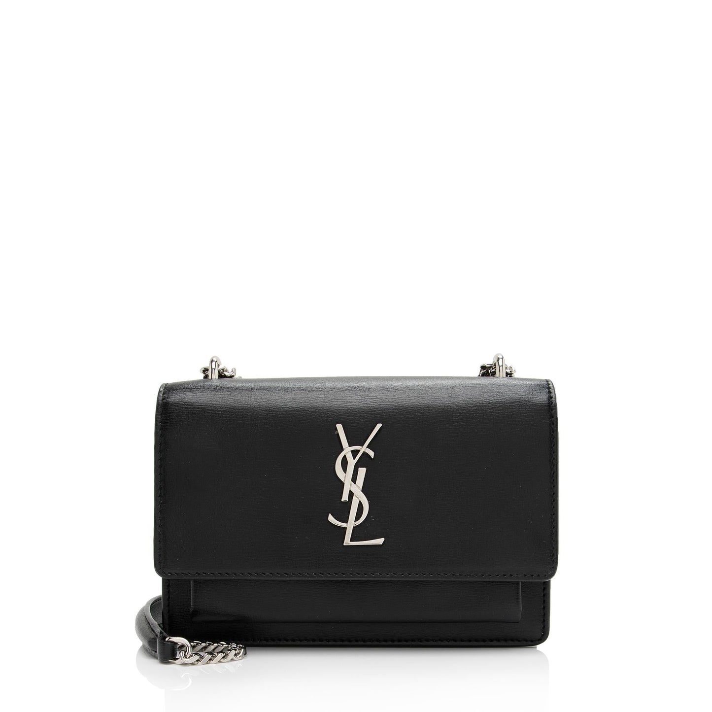 Saint Laurent Smooth Calfskin Monogram Sunset Mini Wallet on Chain Bag JIh0bZ