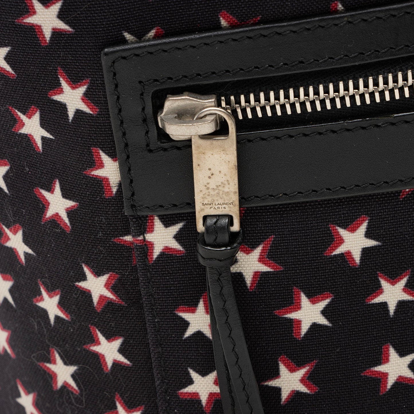 Saint Laurent Star Print Canvas City Sailor Backpack Vua4jd