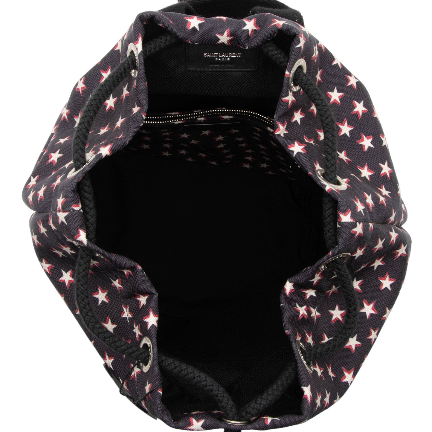Saint Laurent Star Print Canvas City Sailor Backpack Vua4jd
