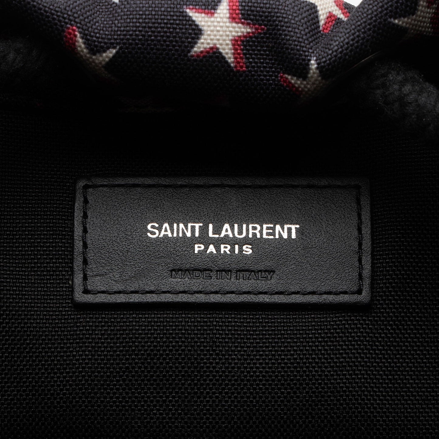 Saint Laurent Star Print Canvas City Sailor Backpack Vua4jd
