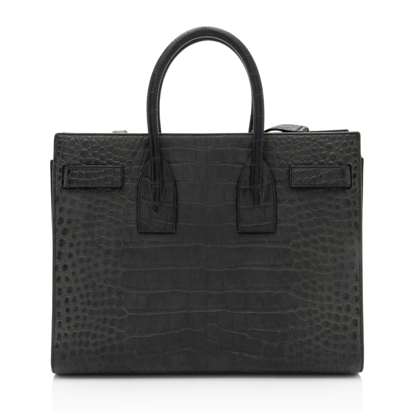 Saint Laurent Suede Croc Embossed Sac De Jour Small Tote KNTdV6