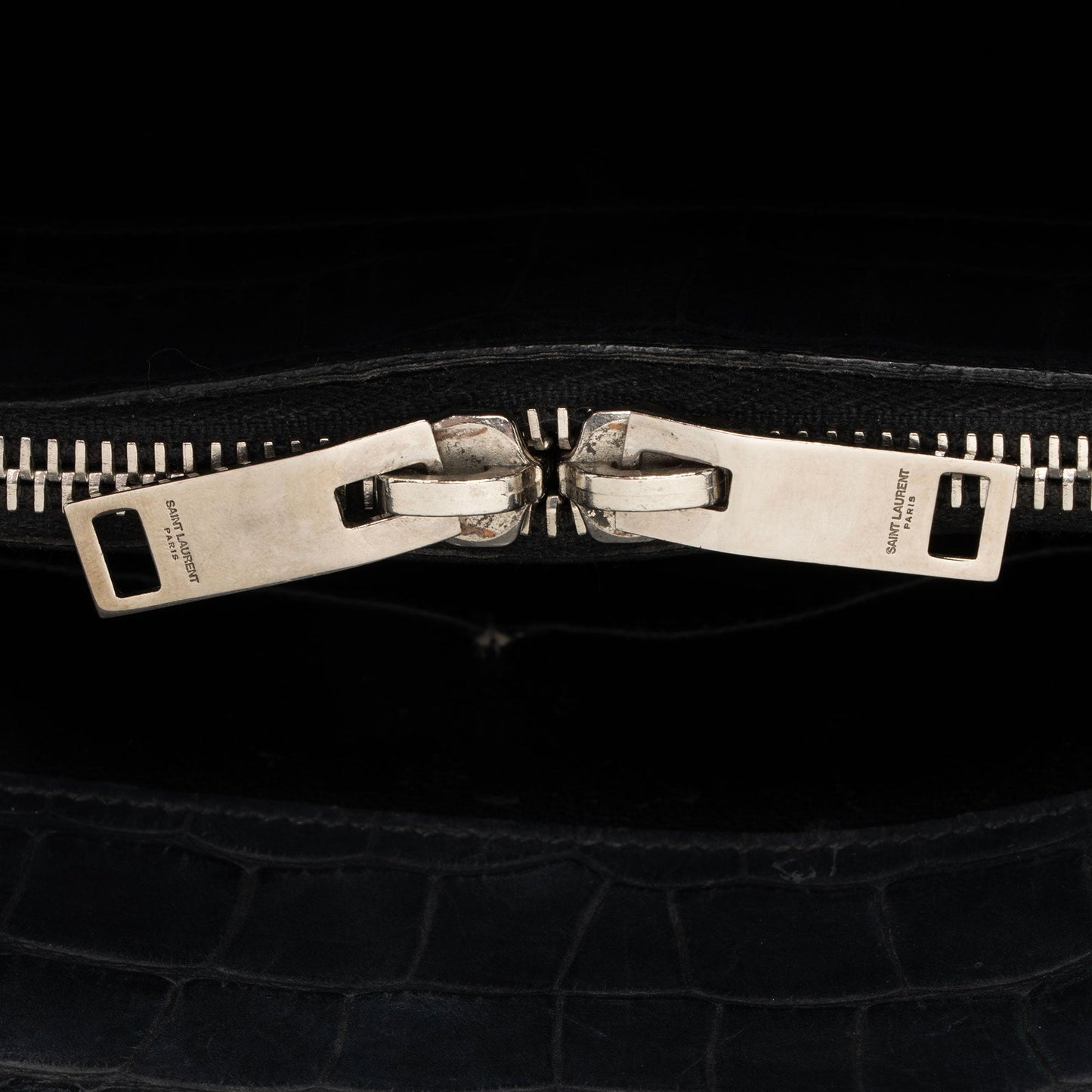 Saint Laurent Suede Croc Embossed Sac De Jour Small Tote KNTdV6
