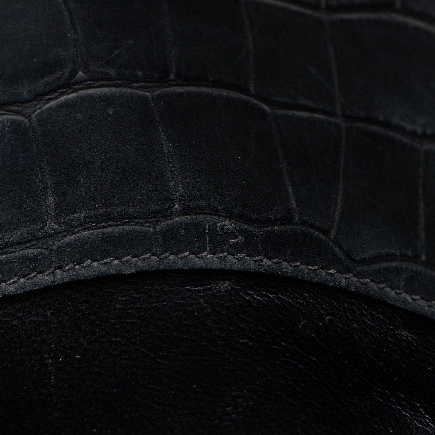 Saint Laurent Suede Croc Embossed Sac De Jour Small Tote KNTdV6