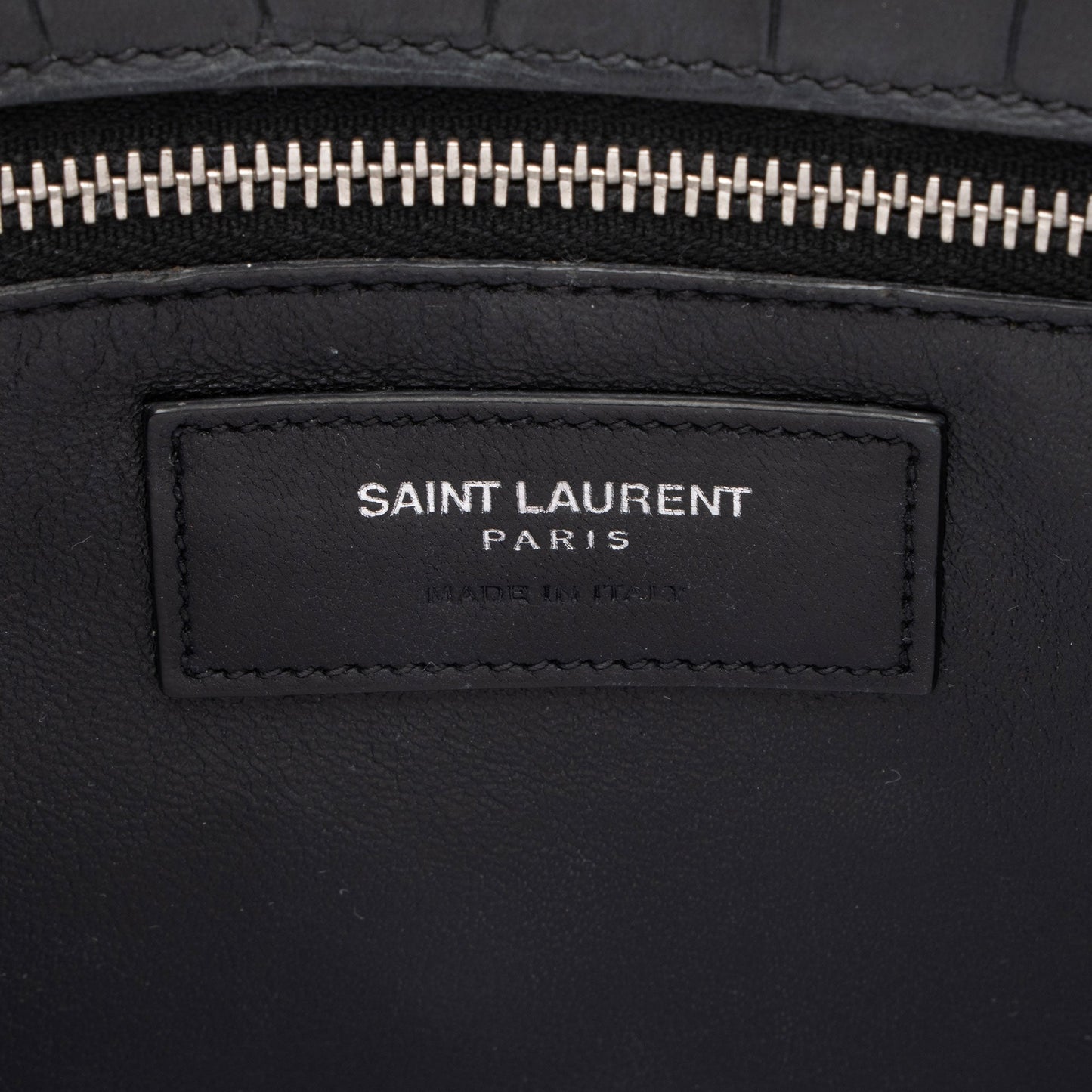Saint Laurent Suede Croc Embossed Sac De Jour Small Tote KNTdV6