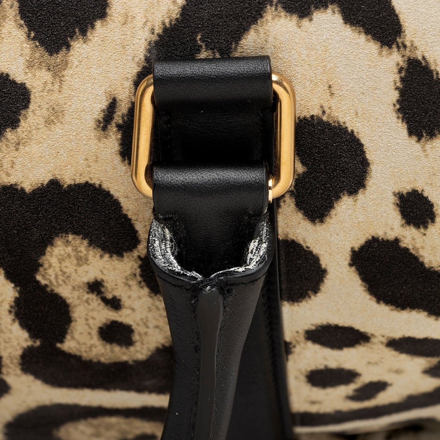 Saint Laurent Suede Leopard Print Camden Tote YPOyM8