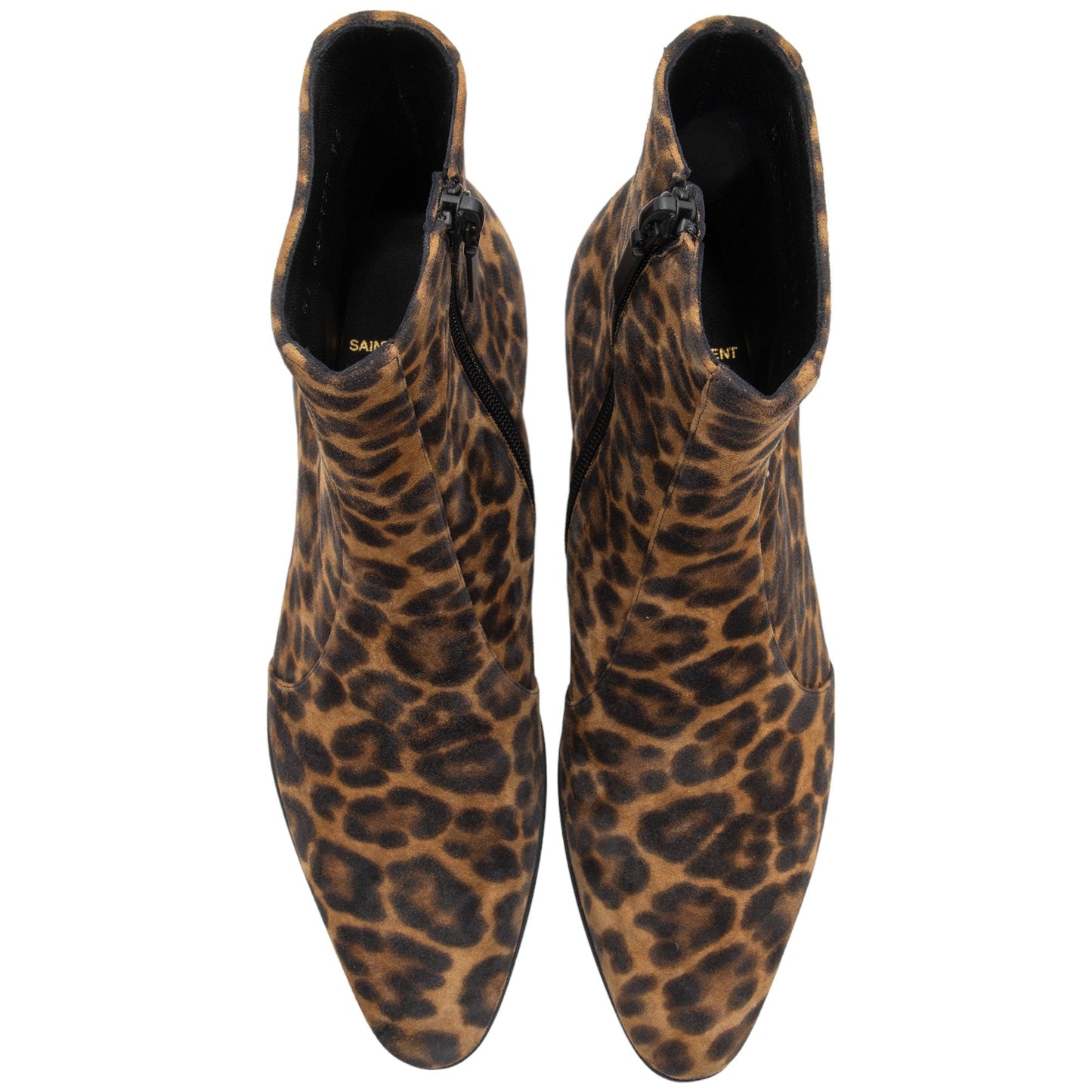 Saint Laurent Suede Leopard Print Vassili Boots - Size 6 / 36 aqeffq