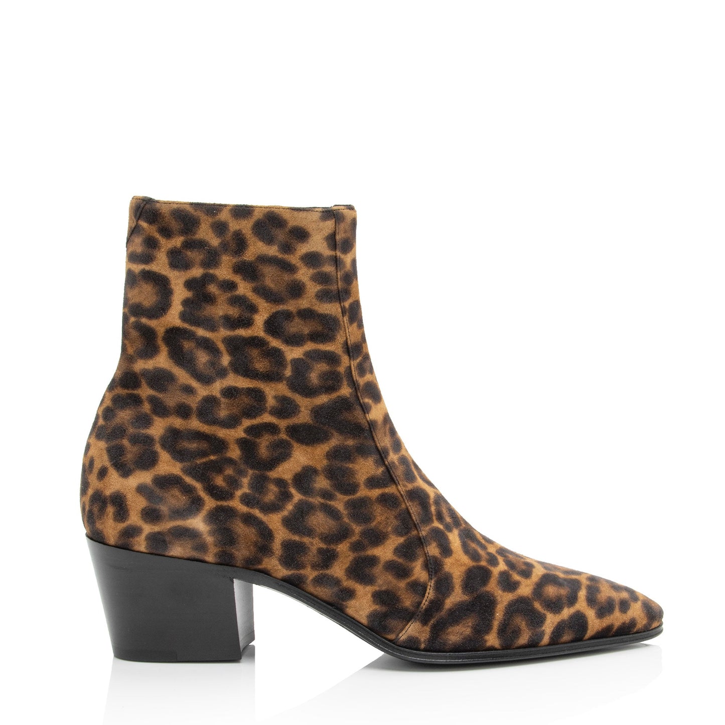 Saint Laurent Suede Leopard Print Vassili Boots - Size 6 / 36 aqeffq