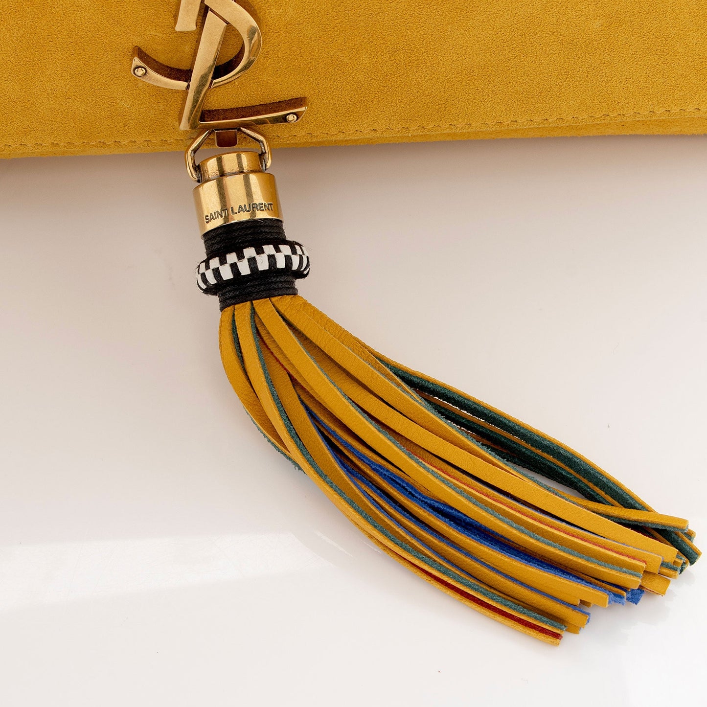 Saint Laurent Suede Monogram Kate Tassel Medium Shoulder Bag ODWp7x