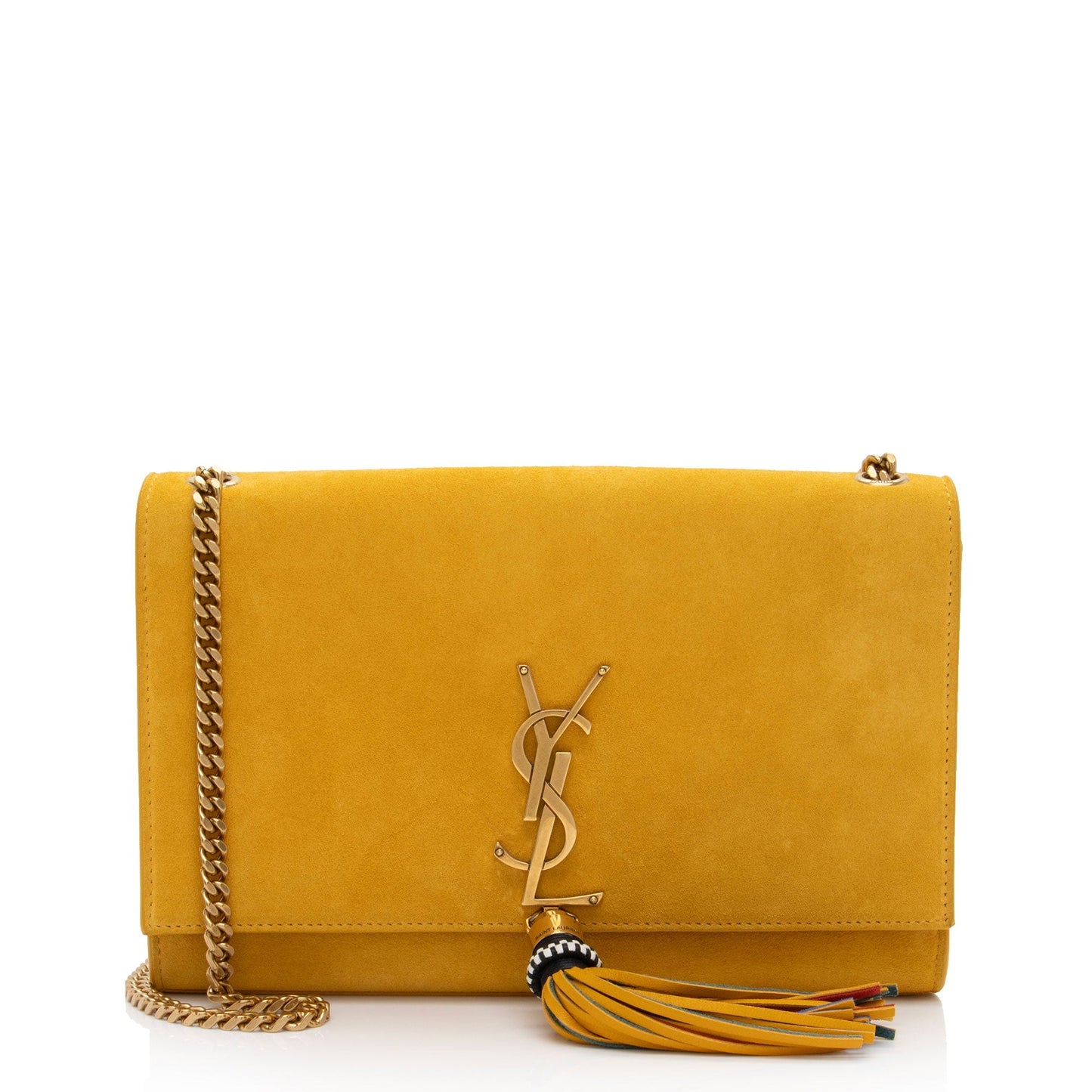 Saint Laurent Suede Monogram Kate Tassel Medium Shoulder Bag ODWp7x