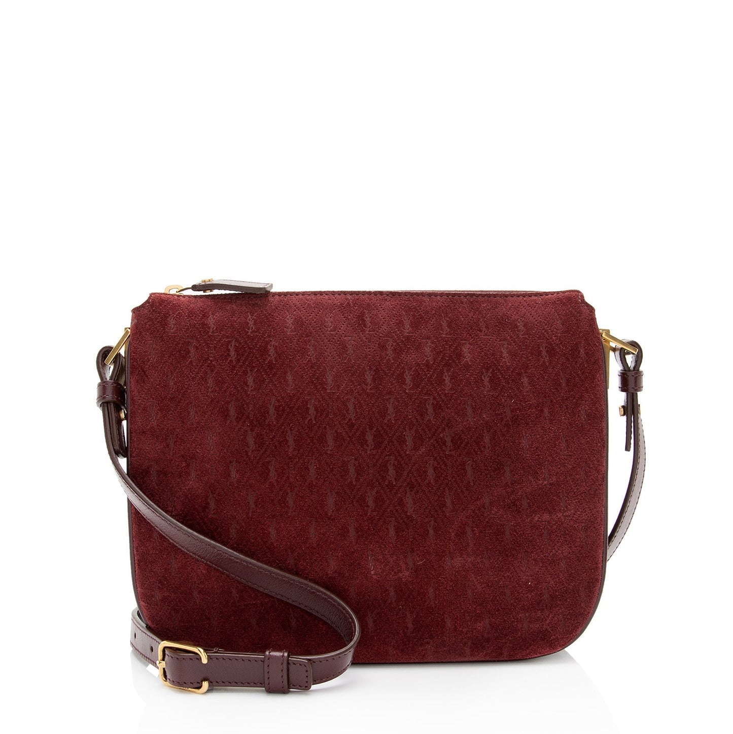 Saint Laurent Suede Monogram King Palm Crossbody hGGyi1