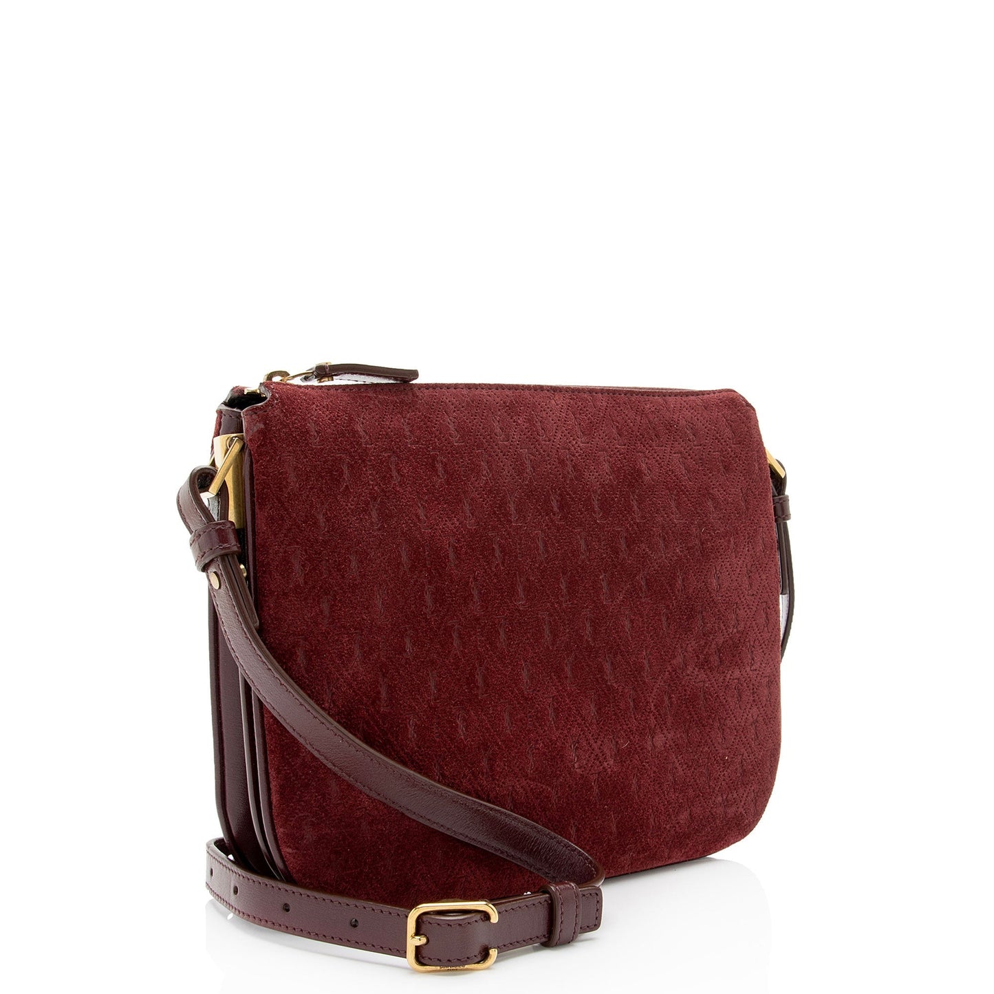 Saint Laurent Suede Monogram King Palm Crossbody hGGyi1