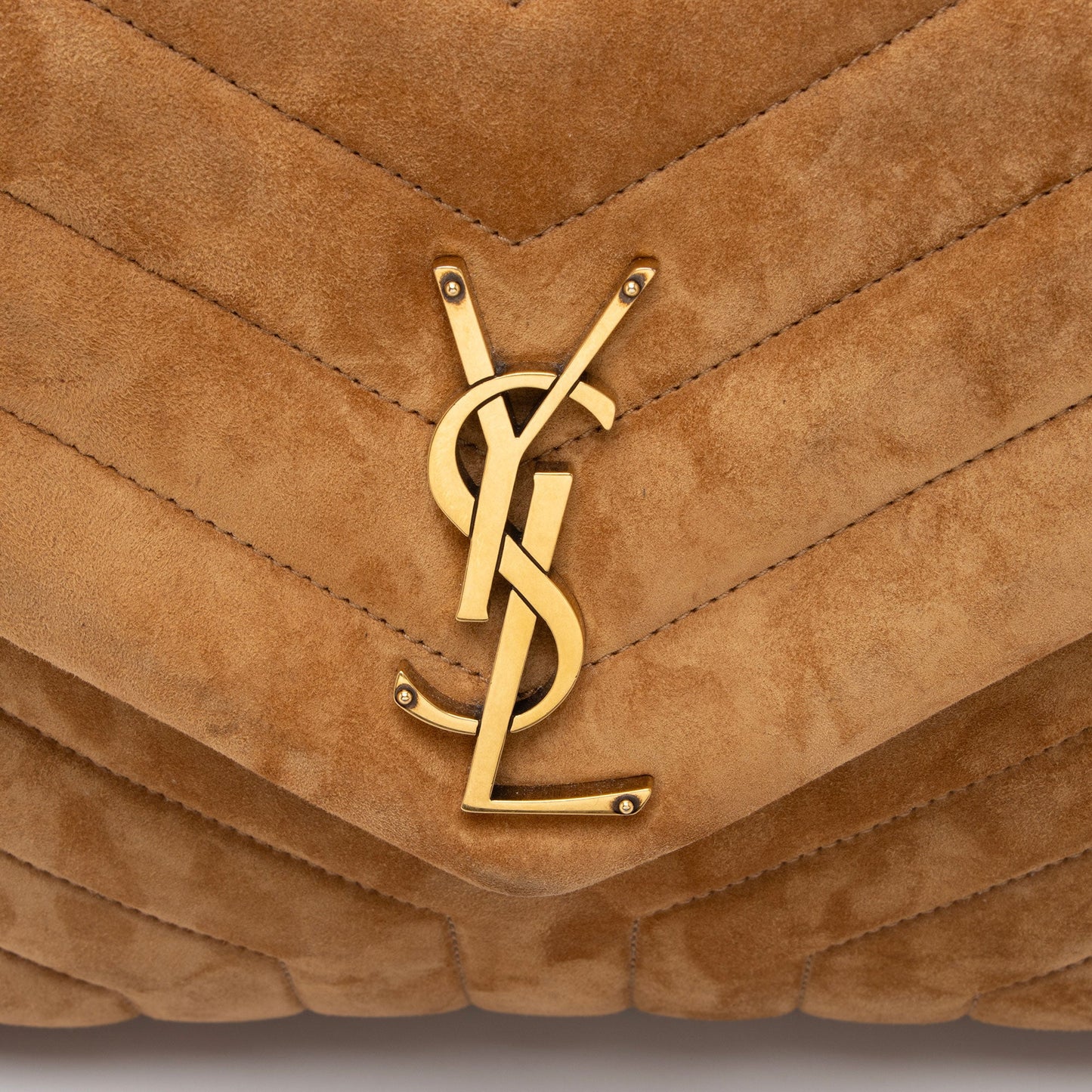 Saint Laurent Suede Monogram LouLou Chain Medium Shoulder Bag Fe7rx7