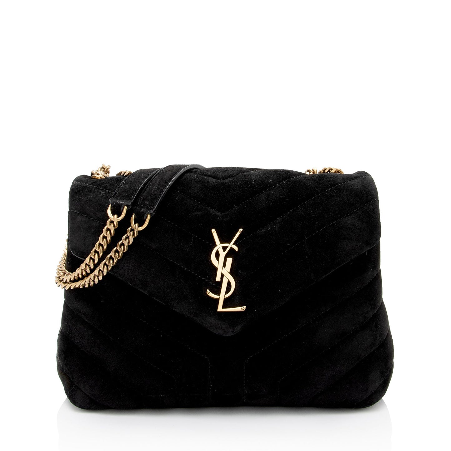 Saint Laurent Suede Monogram LouLou Chain Small Crossbody Bag 3u0yIz
