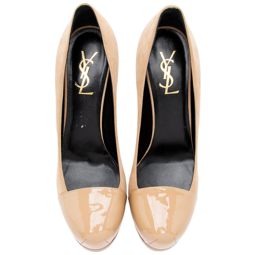 Saint Laurent Suede Tribtoo Pumps - Size 7.5 / 37.5 18368
