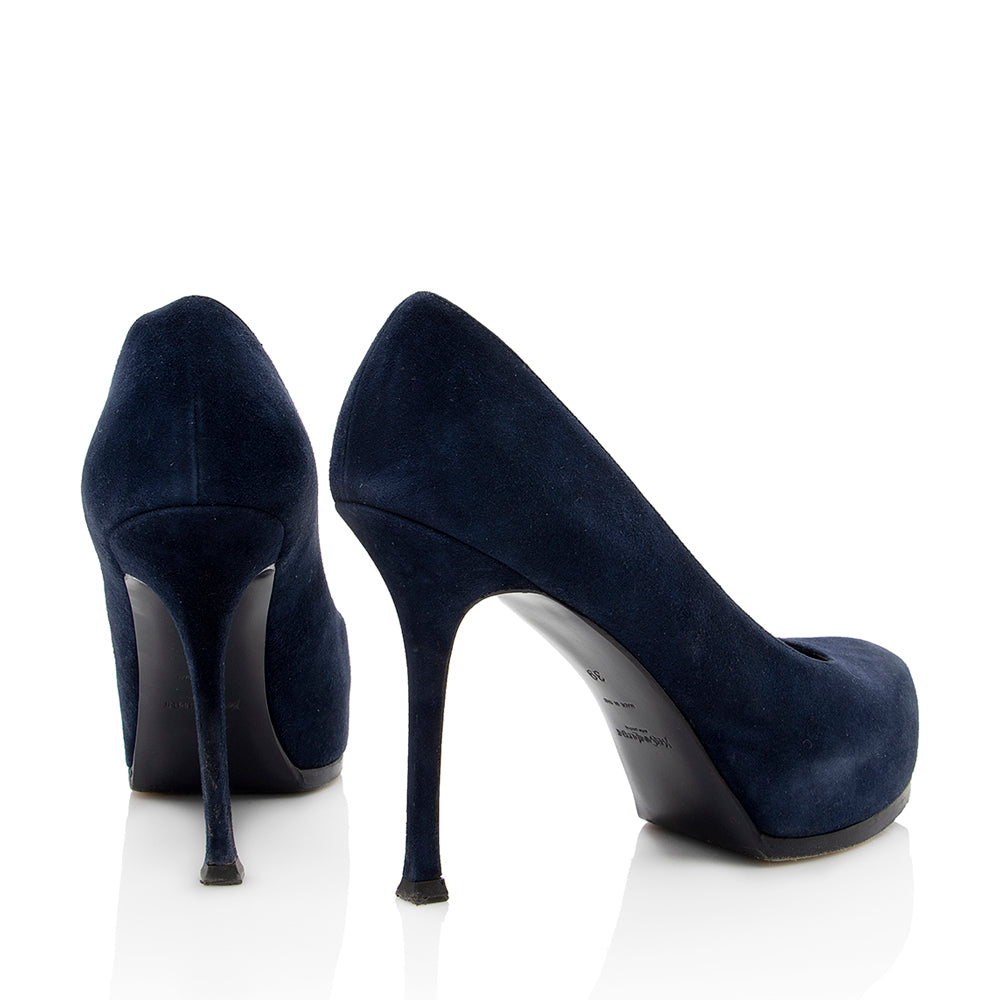 Saint Laurent Suede Tribtoo Pumps - Size 9 / 39 18836