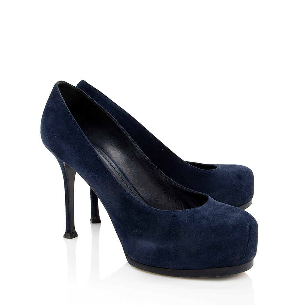 Saint Laurent Suede Tribtoo Pumps - Size 9 / 39 18836