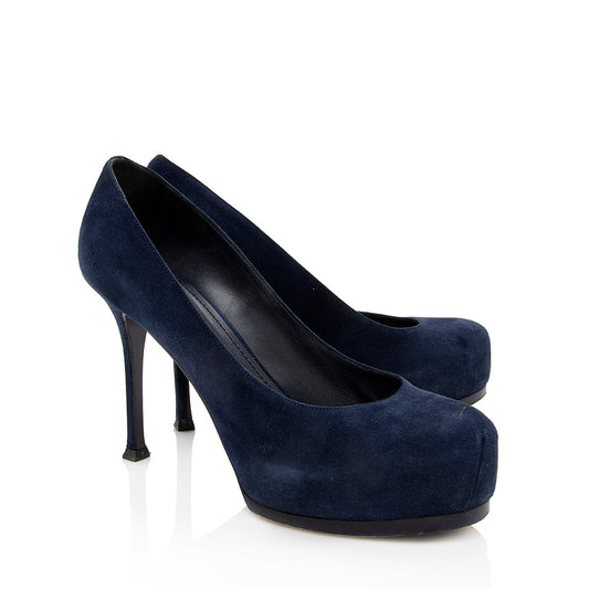 Saint Laurent Suede Tribtoo Pumps - Size 9 / 39 18836