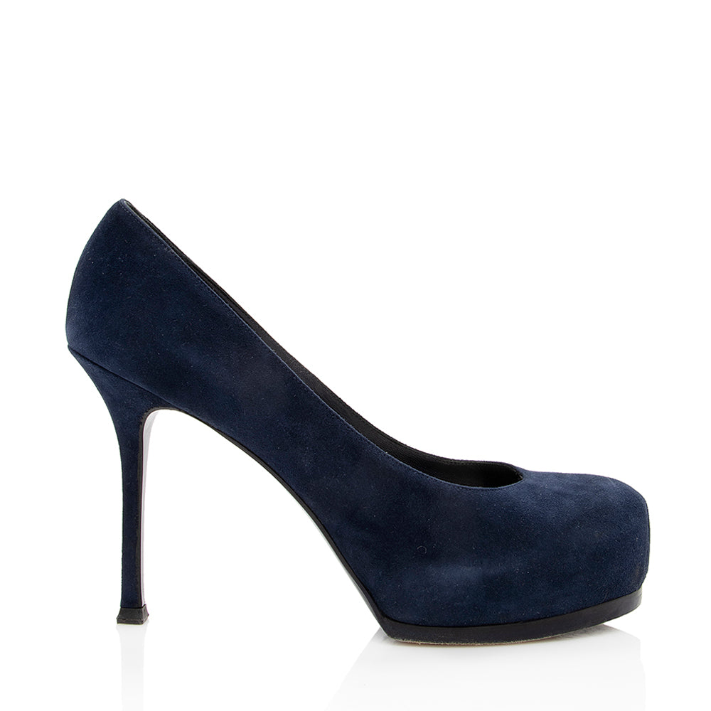 Saint Laurent Suede Tribtoo Pumps - Size 9 / 39 18836