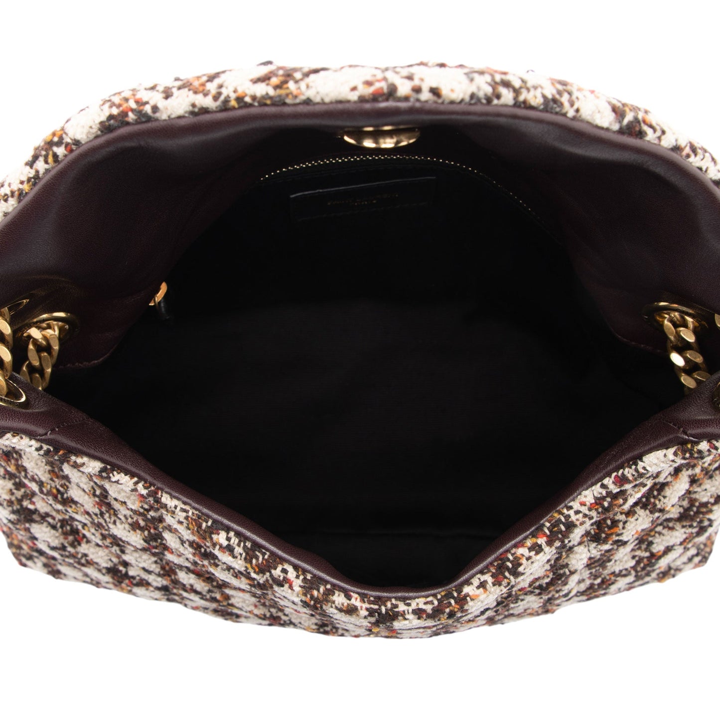 Saint Laurent Tweed Monogram LouLou Chain Medium Shoulder Bag 2WQOI0
