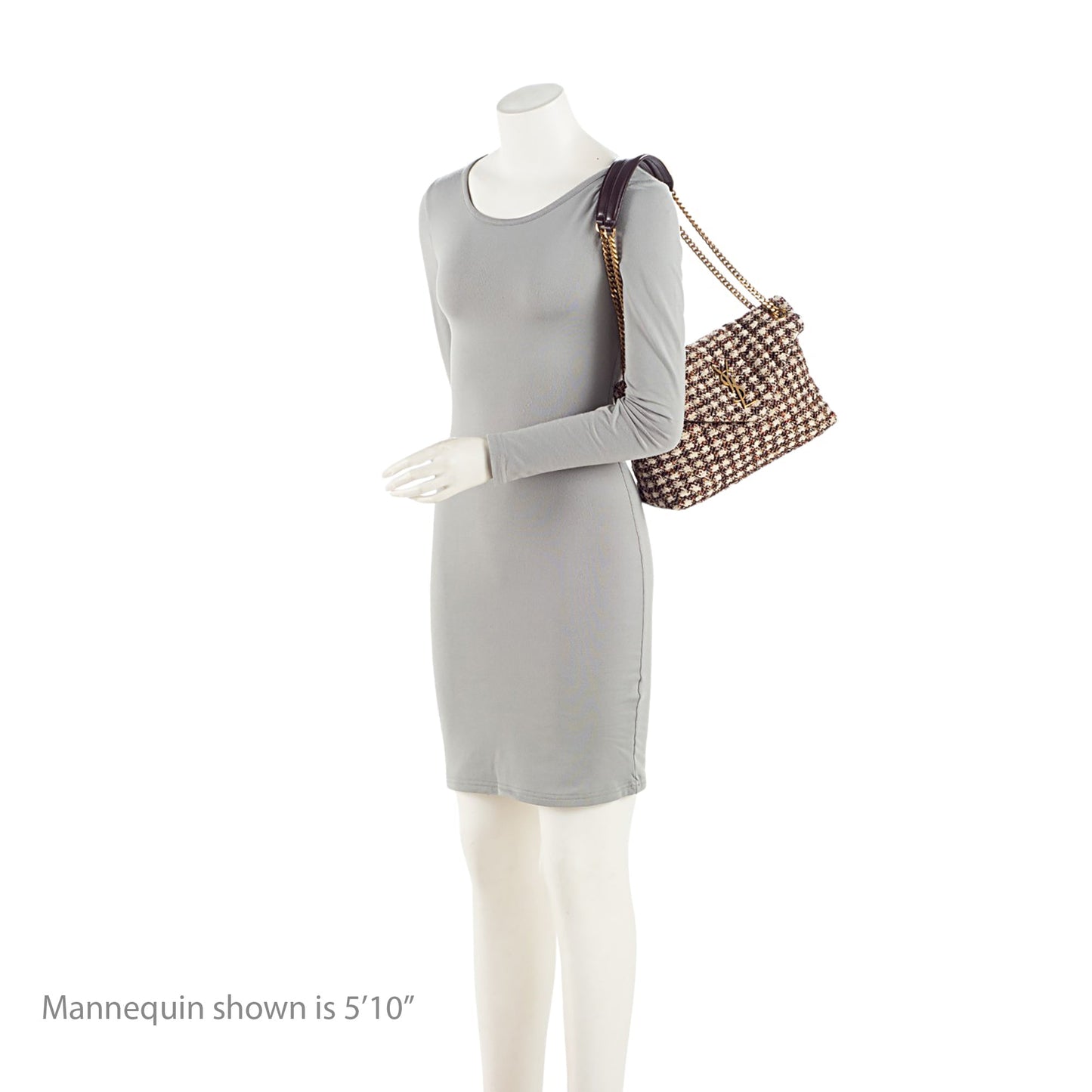 Saint Laurent Tweed Monogram LouLou Chain Medium Shoulder Bag 2WQOI0
