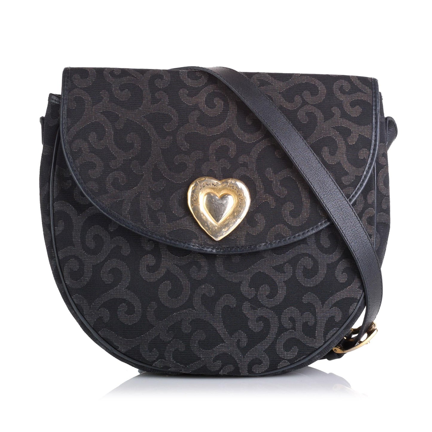 Saint Laurent Vintage Canvas Heart Crossbody (SHG-36183