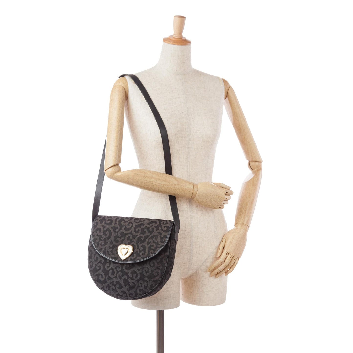 Saint Laurent Vintage Canvas Heart Crossbody (SHG-36183