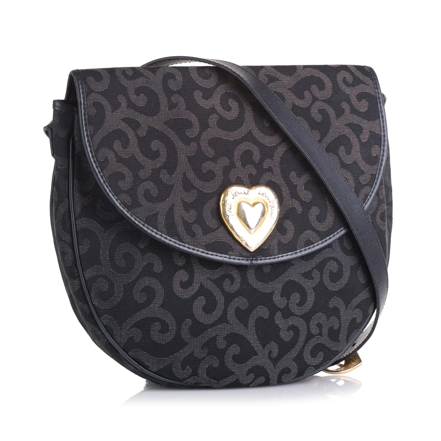 Saint Laurent Vintage Canvas Heart Crossbody (SHG-36183