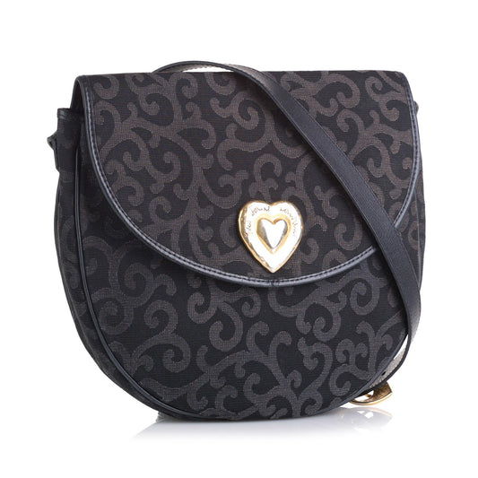 Saint Laurent Vintage Canvas Heart Crossbody (SHG-36183