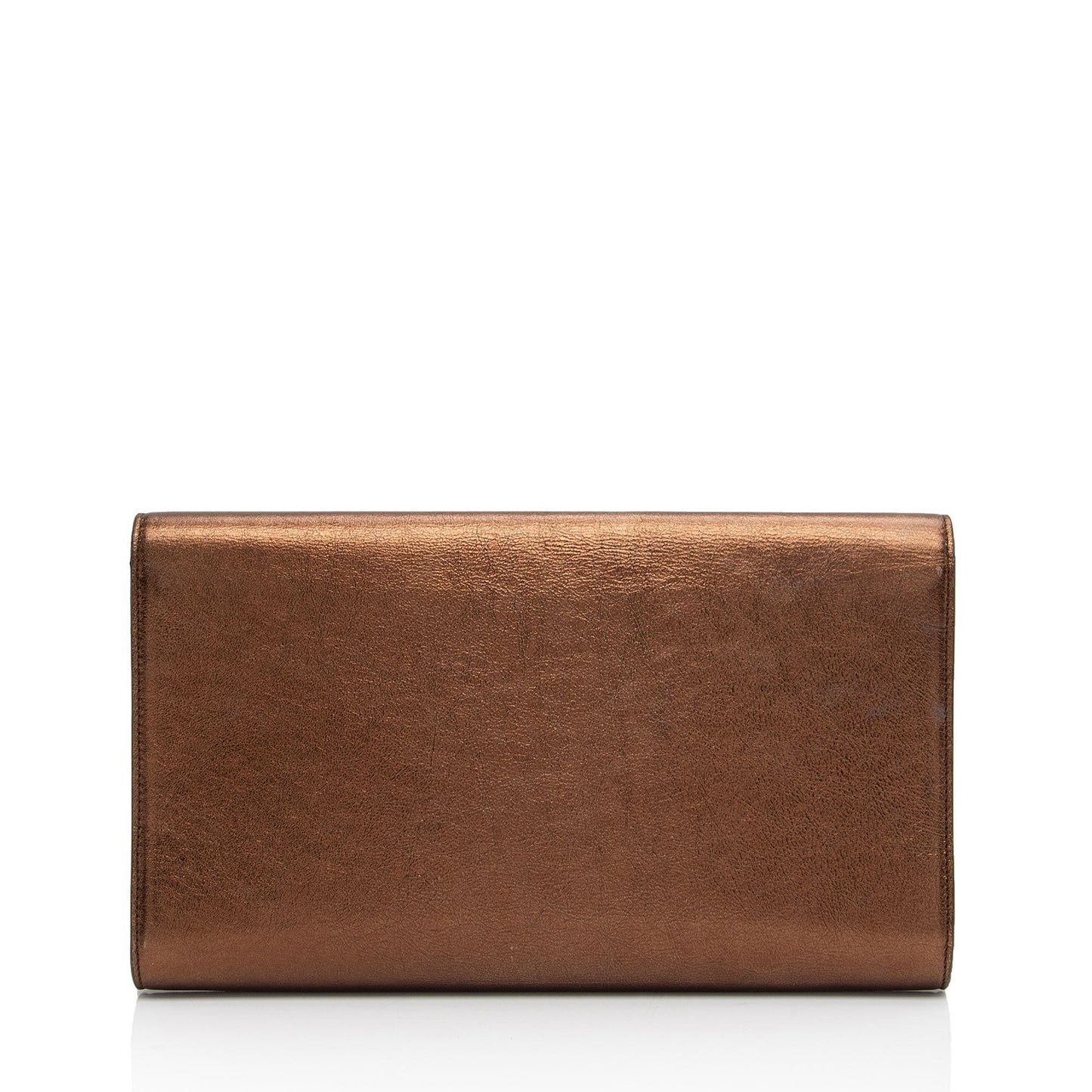 Saint Laurent Vintage Metallic Calfskin Monogram Belle de Jour Clutch VMKI8c