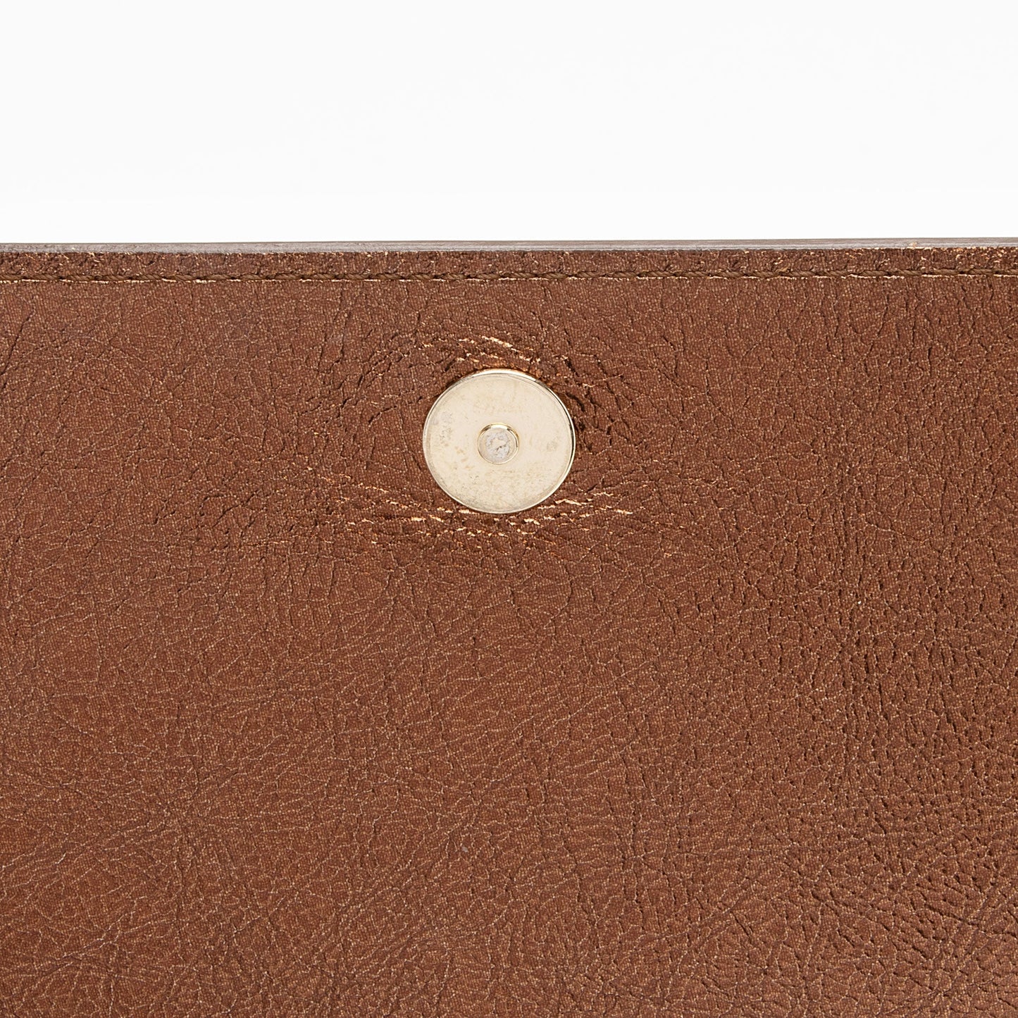 Saint Laurent Vintage Metallic Calfskin Monogram Belle de Jour Clutch VMKI8c