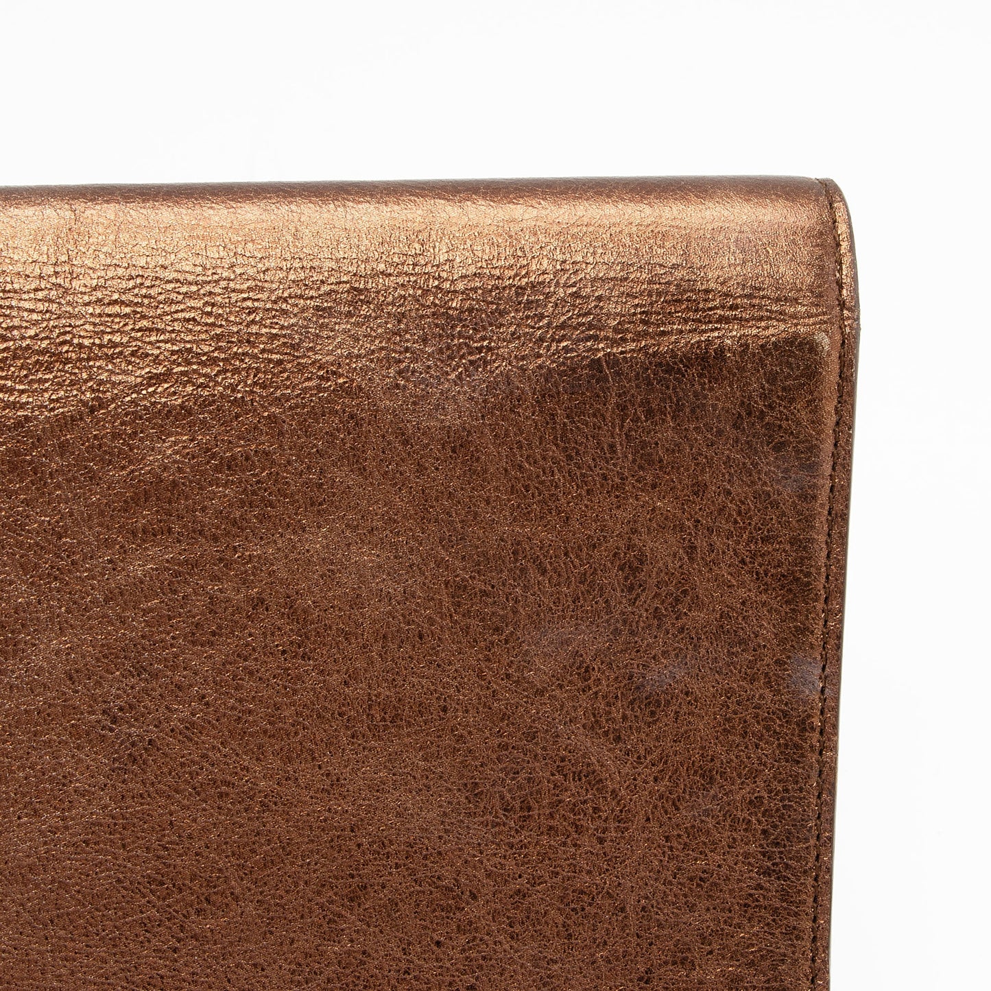 Saint Laurent Vintage Metallic Calfskin Monogram Belle de Jour Clutch VMKI8c