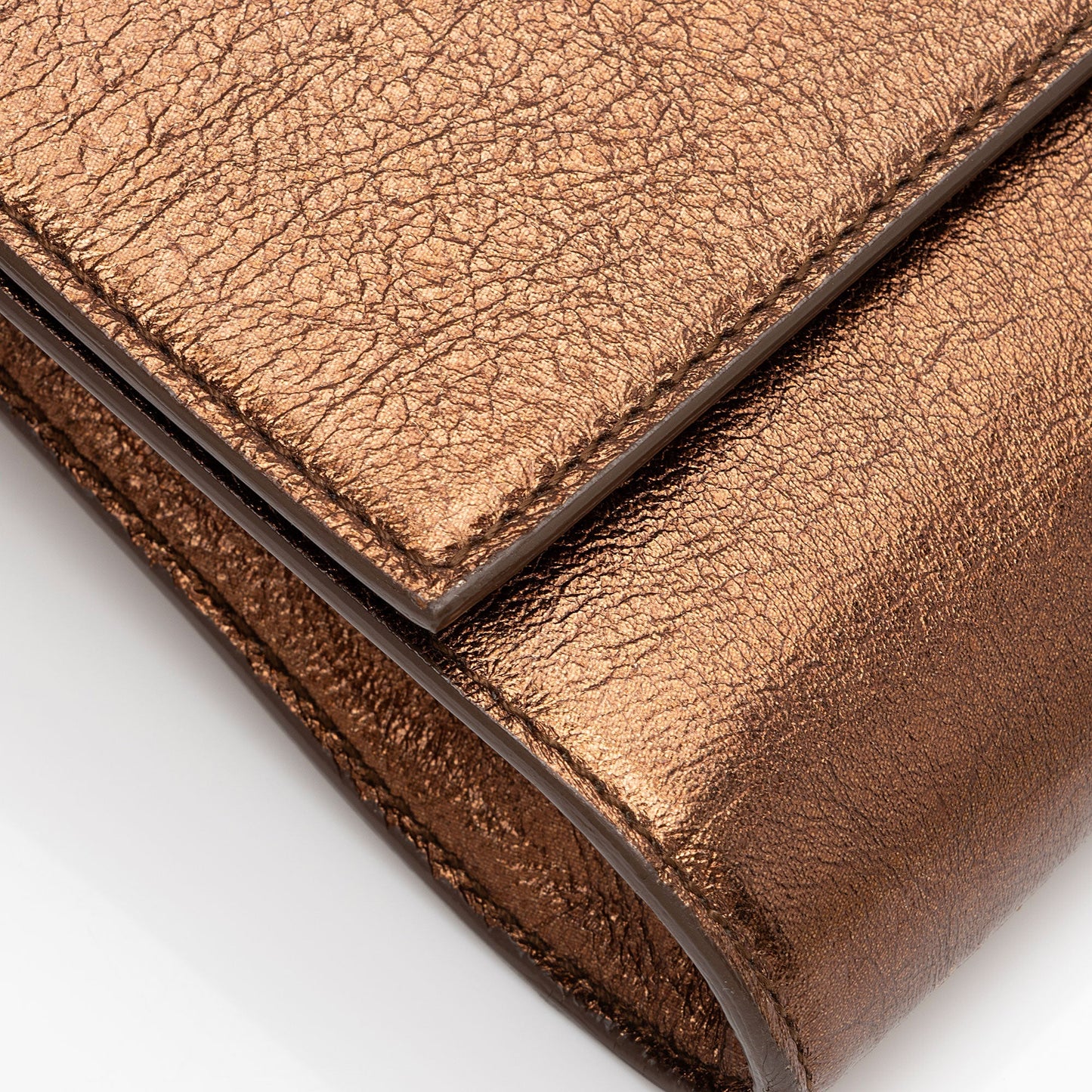 Saint Laurent Vintage Metallic Calfskin Monogram Belle de Jour Clutch VMKI8c