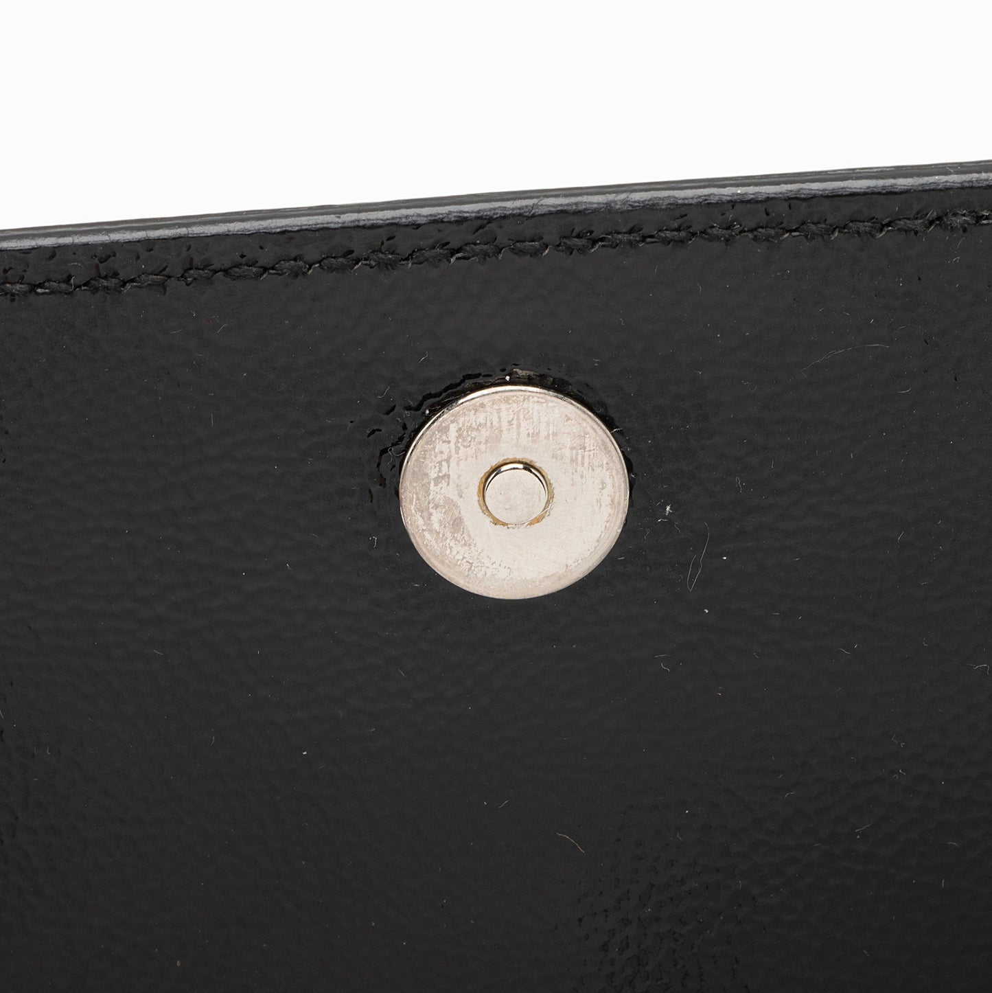 Saint Laurent Vintage Patent Leather Monogram Belle de Jour Clutch 36A795