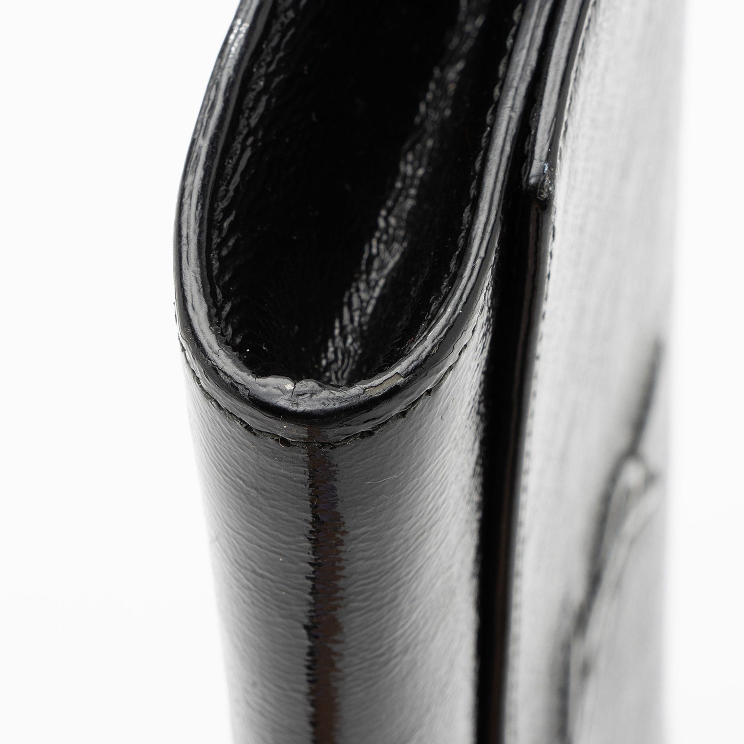 Saint Laurent Vintage Patent Leather Monogram Belle de Jour Clutch 36A795