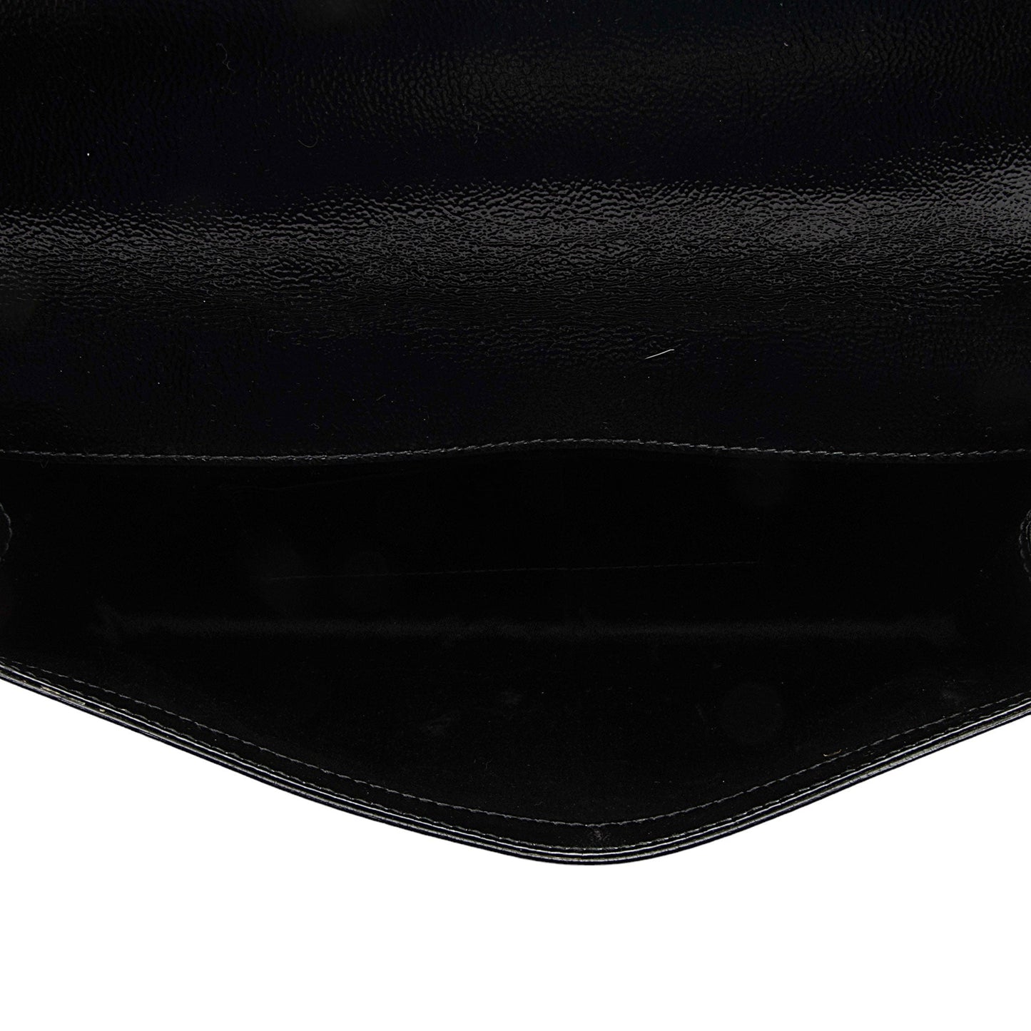 Saint Laurent Vintage Patent Leather Monogram Belle de Jour Clutch 36A795