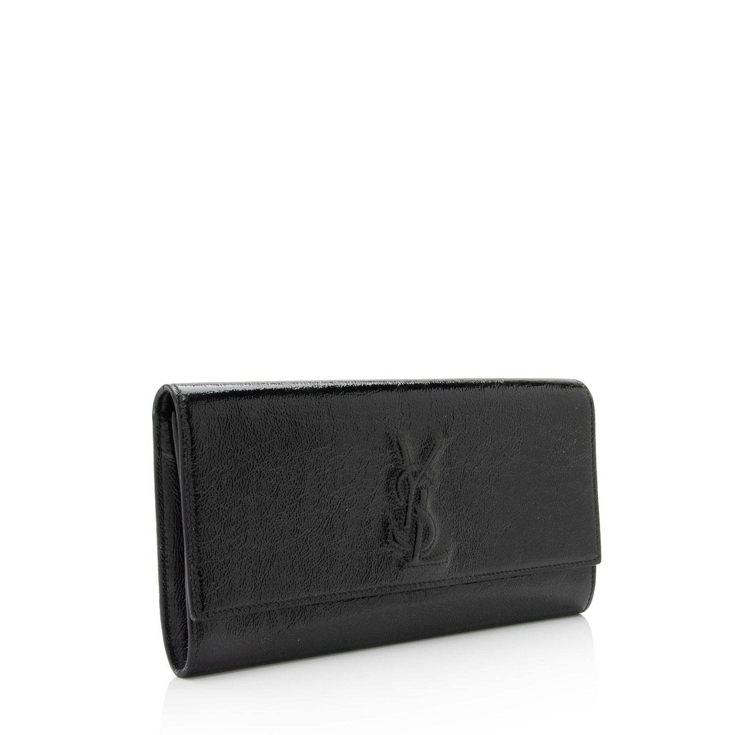 Saint Laurent Vintage Patent Leather Monogram Belle de Jour Clutch 36A795