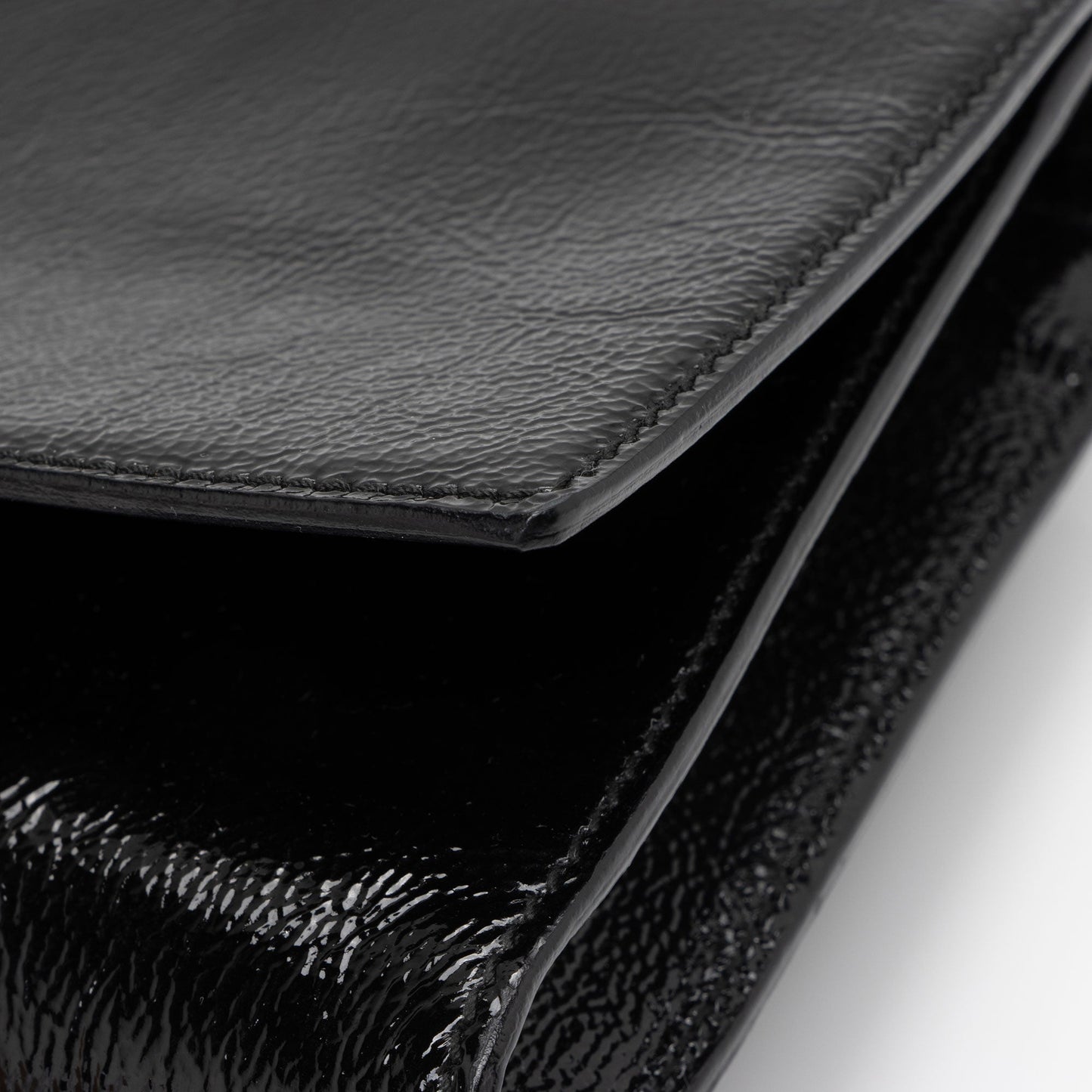 Saint Laurent Vintage Patent Leather Monogram Belle de Jour Clutch BY8Utu