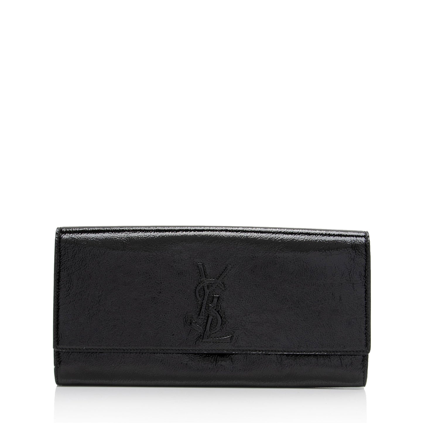 Saint Laurent Vintage Patent Leather Monogram Belle de Jour Clutch BY8Utu
