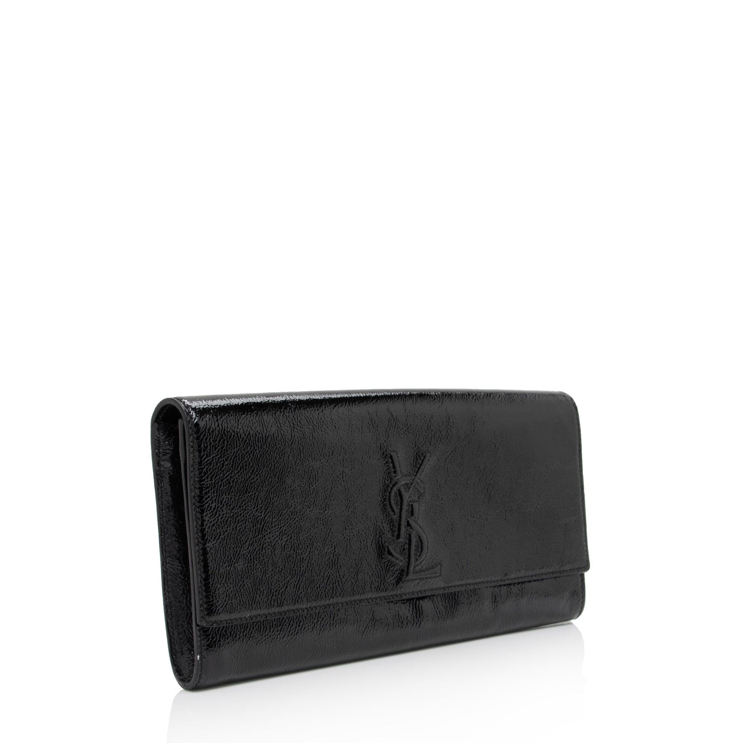 Saint Laurent Vintage Patent Leather Monogram Belle de Jour Clutch BY8Utu