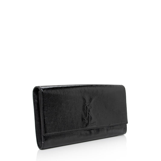 Saint Laurent Vintage Patent Leather Monogram Belle de Jour Clutch BY8Utu