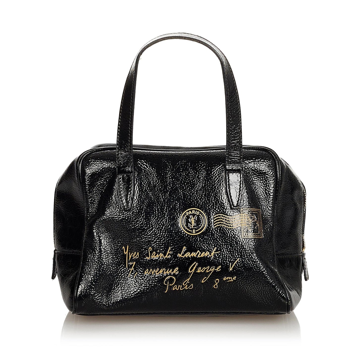 Saint Laurent Y Mail Patent Leather Handbag (SHG-25706